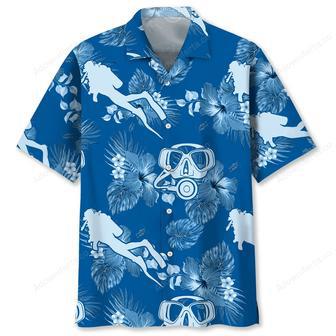 Scuba Diving blue Hawaiian Shirt | Newhawaiianshirts AU