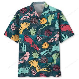 Scuba Diving Coral Life Hawaiian Shirt | Newhawaiianshirts AU