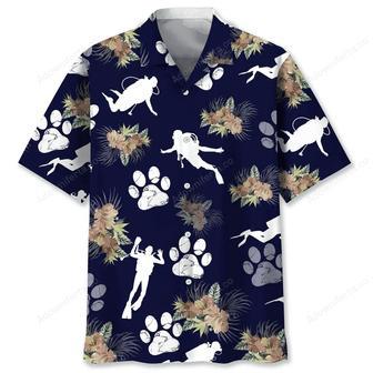 scuba diving dog tropical hawaiian shirt | Newhawaiianshirts UK