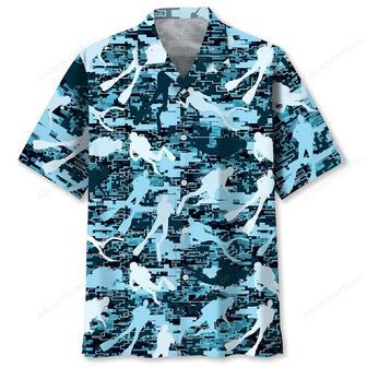 Scuba Diving Hard Camouflage Hawaiian Shirt | Newhawaiianshirts UK