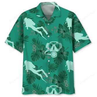 Scuba diving Kelly Green Hawaiian Shirt | Newhawaiianshirts AU