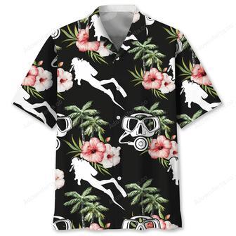 Scuba Diving Nature Flower Hawaiian Shirt | Newhawaiianshirts CA