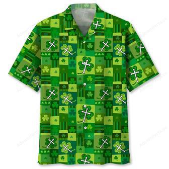 Shamrock Cross Irish St.Patrick Day Hawaiian Shirt | Newhawaiianshirts UK