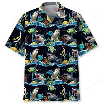 Shark Under Sea Hawaiian Shirt | Newhawaiianshirts CA