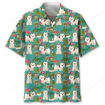 Shih Tzu Hawaiian Beach Hawaiian Shirt | Newhawaiianshirts DE