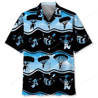 Skydiving Blue Hawaiian Shirt | Newhawaiianshirts UK