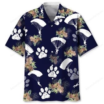 skydiving dog tropical hawaiian shirt | Newhawaiianshirts UK