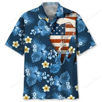 skydiving usa blue tropical hawaiian shirt | Newhawaiianshirts AU