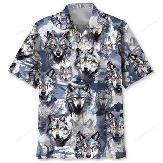 Snow Wolf Hawaiian Shirt | Newhawaiianshirts UK