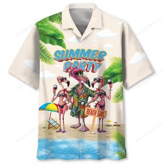 Summer Party Flamingo Hawaiian Shirt | Newhawaiianshirts CA