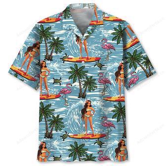 Surfing Aloha Girl Hawaiian Shirt | Newhawaiianshirts AU