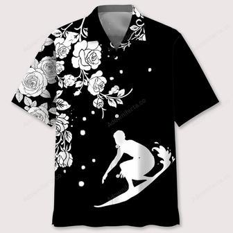 surfing rose hawaiian shirt | Newhawaiianshirts CA