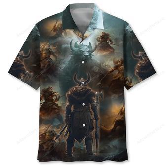 The Monster And Viking Warrior Hawaiian Shirt | Newhawaiianshirts