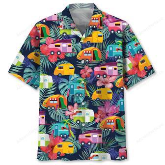 Tropical Camping Color Hawaiian Shirt | Newhawaiianshirts DE