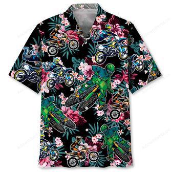 Tropical Dirt Bike Racing Hawaiian Shirt | Newhawaiianshirts AU