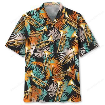 Tropical Orange Trumpet Hawaiian Shirt | Newhawaiianshirts DE