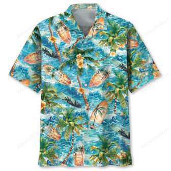 Tropical Surfing Surfboard Hawaiian Shirt | Newhawaiianshirts CA