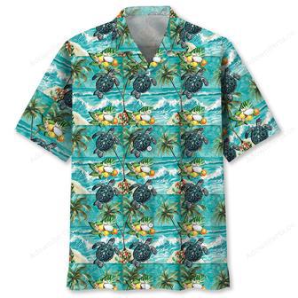 Turtle Tropical Beach Hawaiian Shirt | Newhawaiianshirts DE