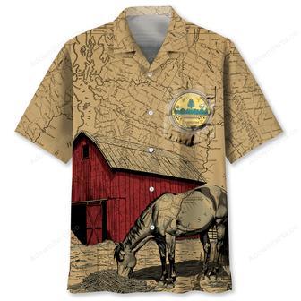 Vermont State Vintage Pocket Hawaiian Shirt | Newhawaiianshirts CA