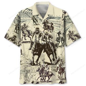 Vintage Horse Polo Sport Hawaiian Shirt | Newhawaiianshirts UK