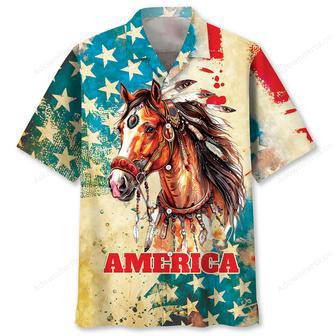 Vintage Horse USA Hawaiian Shirt | Newhawaiianshirts UK