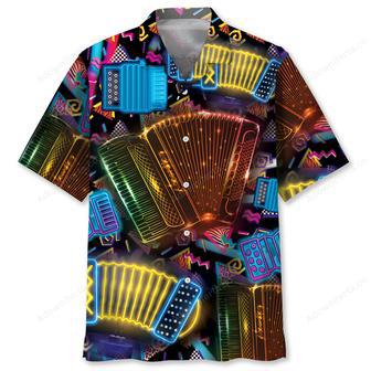 Vintage Neon Accordion Hawaiian Shirt | Newhawaiianshirts UK