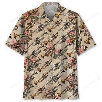 Vintage Rose Trumpet Hawaiian Shirt | Newhawaiianshirts CA