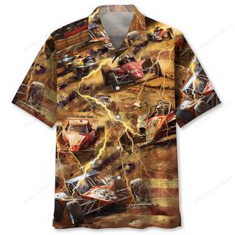 Vintage Sprint Car Racing Hawaiian Shirt | Newhawaiianshirts AU