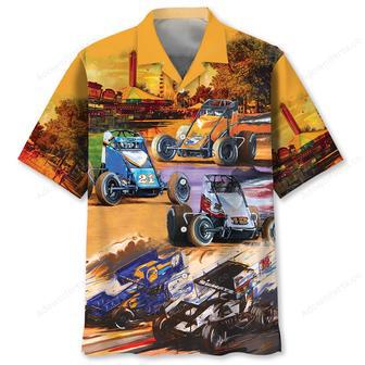 Vintage Sprint Car Racing Hawaiian Shirt | Newhawaiianshirts AU