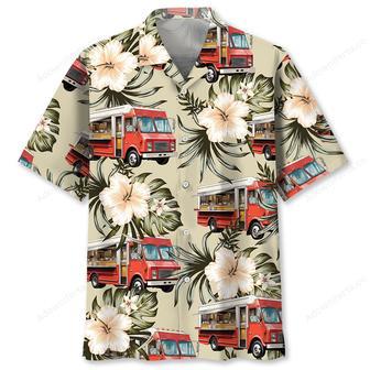 Vintage Street Red Food Truck Hawaiian Shirt | Newhawaiianshirts UK