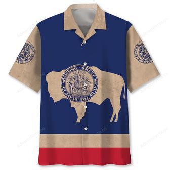 Vintage Wyoming The Equality State Hawaiian Shirt | Newhawaiianshirts UK