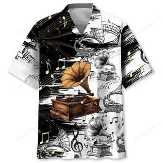 Vinyl Record Old Gramophone Hawaiian Shirt | Newhawaiianshirts AU