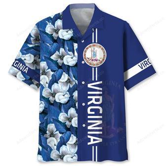 Virginia Proud Floral Hawaiian Shirt | Newhawaiianshirts AU