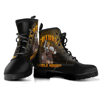 Future Shieldmaiden Leather Boots - Monsterry