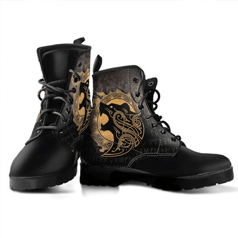 Viking Berserker Leather Boots - Monsterry