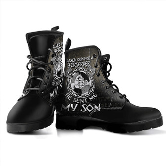 Viking Dad I Asked Odin For A Berserker He Sent Me My Son Leather Boots - Monsterry