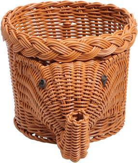 Cute Elephant Rattan Basket for Nursery Storage and Decoration | Rusticozy UK