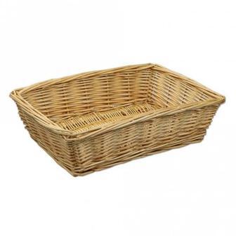 Deep Gold Honey Rattan Wicker Storage Basket with Handle | Rusticozy