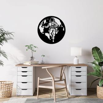 Custom Astronaut In Space Metal Wall Art for Home Décor | Familywalldecor UK