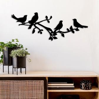 Birds on Tree Branch Metal Wall Art for Home Décor | Familywalldecor