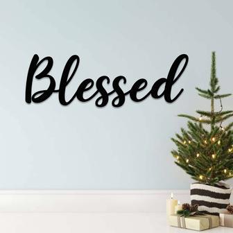 Blessed Script Metal Wall Art for Stylish Home Décor | Familywalldecor DE