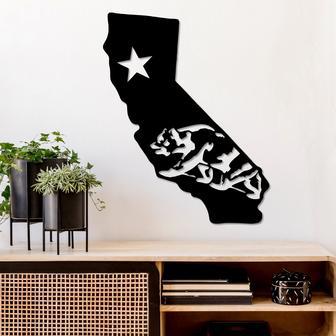 Custom California State Metal Wall Art for Home Decor | Familywalldecor CA