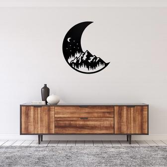 Beautiful Pacific Moon Metal Wall Art - Personalized Design | Familywalldecor DE