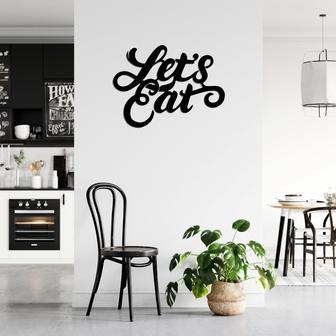 Personalized Lets Eat Metal Wall Art for Kitchen Decor | Familywalldecor AU