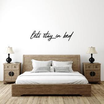 Lets Stay In Bed Metal Wall Art - Bedroom Wall Decor | Familywalldecor CA