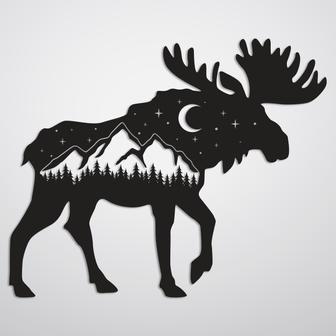 Rustic Moose Metal Wall Art for Home Decor | Familywalldecor UK