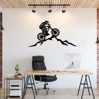 Customized Mountain Biker Metal Wall Art for Home Decoration | Familywalldecor DE