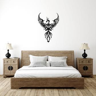 Rising Phoenix Metal Wall Art - Unique Home Décor Piece | Familywalldecor