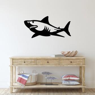 Shark Metal Wall Art for Ocean Themed Walls | Familywalldecor