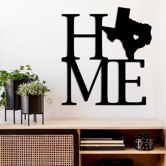 Texas Home Metal Wall Art - Rustic Decor for Any Room | Familywalldecor AU